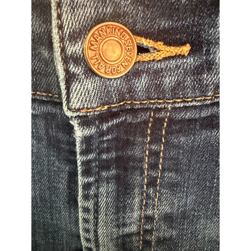 7 For All Mankind The Slim Cigarette Jeans Distressed Medium Wash Size 28 - Picture 4 of 11